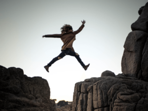 Image showing a leap of faith