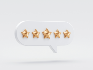 image of a 5 star customer review